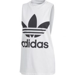 KOSZULKA NA RAMIĄCZKACH TREFOIL (34). Bluzki sportowe damskie Adidas, bez wzorów, z bawełny, bez kołnierzyka, bez rękawów, bez kaptura. W wyprzedaży za 99,99 zł.
