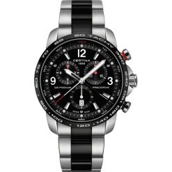RABAT ZEGAREK CERTINA DS Podium Big Chrono C001.647.22.057.00. Czarne zegarki męskie CERTINA, ze stali. W wyprzedaży za 3313,20 zł.