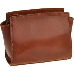 Torebki klasyczne damskie: Skórzana torebka w kolorze jasnobrązowym – 18 x 14 x 6 cm