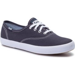 Tenisówki KEDS - Champion KWF34200 Navy Canvas. Niebieskie półbuty damskie Keds, bez wzorów, z gumy, bez zapięcia. W wyprzedaży za 149,00 zł.