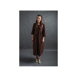Bawełniana sukienka oversize Indian Summer. Białe długie sukienki marki bonprix, z nadrukiem, z szyfonu, z kokardą. Za 300,00 zł.
