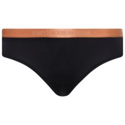 Figi brazylijskie Emporio Armani Underwear 164206 9A235 00020. Czarne figi damskie Emporio Armani Underwear, xl, bez wzorów, z elastanu. W wyprzedaży za 79,00 zł.