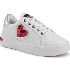 Sneakersy LOVE MOSCHINO - JA15063G1AIF310B Lamin. Białe półbuty damskie Love Moschino, ze skóry ekologicznej. Za 799,00 zł.