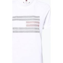 Tommy Hilfiger - T-shirt damski, niebieski. Niebieskie t-shirty damskie TOMMY HILFIGER, s, bez wzorów, glamour, bez kołnierzyka. Za 179,95 zł.