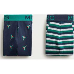 Mango Man - Bokserki Loro (2 pack). Niebieskie bokserki męskie Mango Man, s, bez wzorów, z elastanu. Za 69,90 zł.