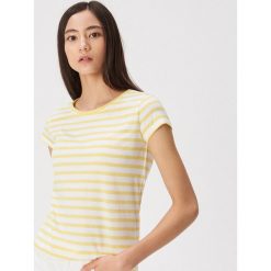 T-shirt w paski - Żółty. Żółte t-shirty damskie Sinsay, s, w paski, bez kołnierzyka. Za 19,99 zł.
