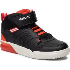 Sneakersy GEOX - J Grayjay B. C J949YC 0BU11 C9279 DD Black/ Dk Orange. Czarne trampki chłopięce Geox, bez wzorów, ze skóry ekologicznej, bez zapięcia. W wyprzedaży za 219,00 zł.