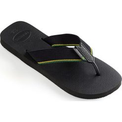Havaianas - Japonki. Czarne kapcie męskie Havaianas, bez wzorów, z materiału. W wyprzedaży za 69,90 zł.