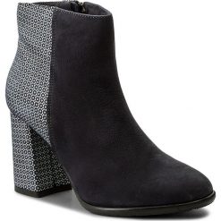 Botki SERGIO BARDI - Cuneo FW127260217LK 607. Niebieskie botki damskie na obcasie marki Sergio Bardi, z nubiku. W wyprzedaży za 249,00 zł.