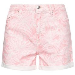 Szorty jeansowe TOMMY HILFIGER Palm Print WW0WW28317. Różowe szorty damskie TOMMY HILFIGER, bez wzorów, z jeansu. Za 449,00 zł.