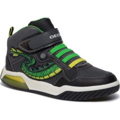 Sneakersy GEOX - J Inek B. E J949CE 05411 C0016 DD Black/Green. Czarne trampki chłopięce Geox, bez wzorów, ze skóry ekologicznej, na rzepy. Za 329,00 zł.