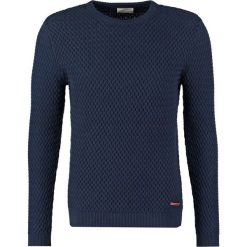 Swetry klasyczne męskie: Knowledge Cotton Apparel SMALL DIAMOND Sweter total eclipse
