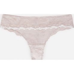 Koronkowe stringi - Brązowy. Pomarańczowe stringi damskie Reserved, s, bez wzorów, z koronki. Za 29,99 zł.