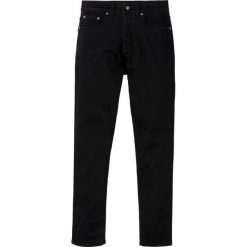 Dżinsy ocieplane "super-stretch" Slim Fit Straight bonprix czarny denim. Czarne jeansy męskie bonprix, m, bez wzorów. Za 109,99 zł.