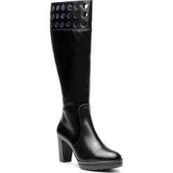 Kozaki CALLAGHAN - Sierra Antic 23707 Negro. Czarne kozaki damskie marki Callaghan, ze skóry, przed kolano, na wysokim obcasie, na obcasie, bez zapięcia. W wyprzedaży za 469,00 zł.