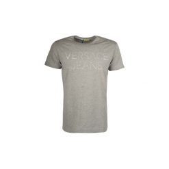 T-shirty z krótkim rękawem Versace Jeans B3GQC72E / Flash Print Line Regular m/c. Szare t-shirty męskie Versace Jeans, xl, bez wzorów, z jeansu, bez kołnierzyka, krótkie. Za 249,00 zł.