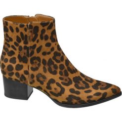 Botki damskie Catwalk brązowe. Pomarańczowe botki damskie marki Catwalk, na wiosnę, ze skóry, bez obcasa, na obcasie, na zamek. Za 139,90 zł.