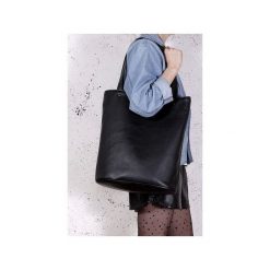 Shopper bag XL czarna klasyczna torba na zamek Vegan. Czarne shopper bag damskie Hairoo, w paski. Za 155,00 zł.