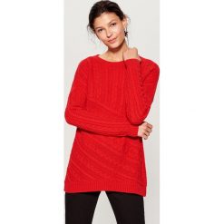 Sweter z wełną - Czerwony. Czerwone swetry klasyczne damskie marki Mohito, l, z wełny. Za 119,99 zł.