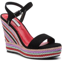 Espadryle PEPE JEANS - Ohara Rainbow PLS90378 Black 999. Czarne espadryle damskie Pepe Jeans, bez wzorów, z jeansu, bez obcasa, na obcasie. W wyprzedaży za 199,00 zł.