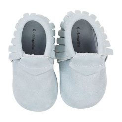 Buciki niemowlęce: Skórzane buty niemowlęce „Original” w kolorze błękitnym