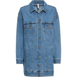 Kurtka dżinsowa oversize bonprix niebieski "stone”. Niebieskie kurtki damskie marki bonprix, bez wzorów, bez kaptura. Za 189,99 zł.