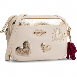 Torebka LOVE MOSCHINO - JC4060PP17LF0110 Avorio. Brązowe torebki klasyczne damskie marki Love Moschino, bez wzorów, ze skóry ekologicznej, na ramię, bez dodatków. Za 719,00 zł.