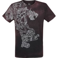 Outer Vision Dragon Tattoo T-Shirt bordowy. Czerwone t-shirty męskie z nadrukiem marki Outer Vision, xl, z okrągłym kołnierzem. Za 79,90 zł.