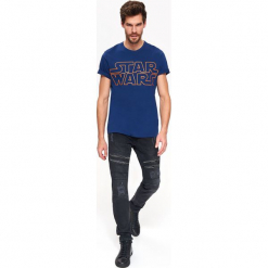 T-SHIRT STAR WARS. Szare t-shirty męskie Top Secret, na lato, m, z motywem z bajki. Za 69,99 zł.
