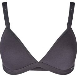 Biustonosz w kolorze antracytowym. Szare biustonosze Skiny Women & Men, z haftami. W wyprzedaży za 72,95 zł.