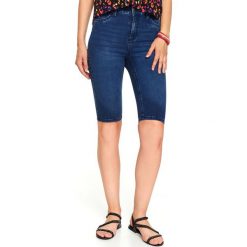 Damskie jeansowe szorty. Niebieskie szorty damskie Top Secret, na zimę, s, bez wzorów, z jeansu. W wyprzedaży za 39,99 zł.