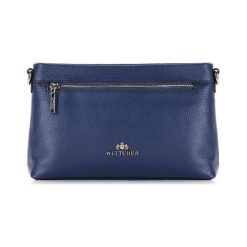 Torebki klasyczne damskie: Skórzana torebka w kolorze granatowym – (S)26 x (W)17 x (G)6 cm