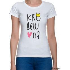 Koszulka damska. królewna. Szare t-shirty damskie marki Pakamera, z nadrukiem. Za 79,00 zł.