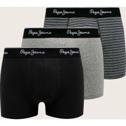 Pepe Jeans - Bokserki Ezra (3 pack). Szare bokserki męskie Pepe Jeans, bez wzorów, z elastanu. W wyprzedaży za 129,90 zł.
