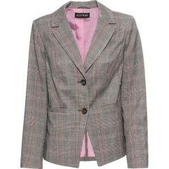 Żakiet bonprix czarno-biały w kratę. Czarne żakiety damskie bonprix. Za 169,99 zł.