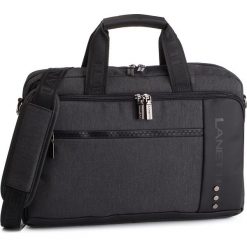 Torba na laptopa LANETTI - RM0885 Black. Czarne torby męskie skórzane Lanetti, bez wzorów, ze skóry ekologicznej. Za 149,99 zł.
