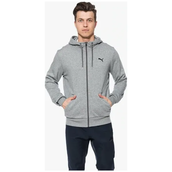 Puma Bluza Ess Fz Hoody , szary, rozmiar XXL. Szare bluzy męskie Puma, xxl, bez wzorów, z bawełny, klasyczne, z kapturem, bez rękawów, bez kaptura. W wyprzedaży za 159,99 zł.