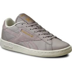 Buty Reebok - Npc Uk Ad BD4634 Whisper Grey/Classic Wht. Fioletowe półbuty damskie marki Reebok, na co dzień, bez wzorów, ze skóry, bez obcasa, na płaskiej podeszwie, bez zapięcia. W wyprzedaży za 229,00 zł.
