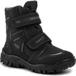 Śniegowce SUPERFIT - GORE-TEX 8-09080-06 S Schwarz/Grau. Czarne śniegowce chłopięce Superfit, bez zapięcia, gore-tex. W wyprzedaży za 239,00 zł.
