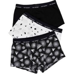 3PACK BOKSERKI MĘSKIE. Czarne bokserki męskie Top Secret, bez wzorów, z bawełny. Za 59,99 zł.