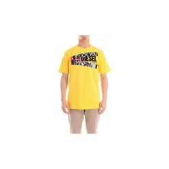 T-shirty z krótkim rękawem Diesel 00SVF00CATJ. Żółte t-shirty męskie Diesel, xl, bez wzorów, bez kołnierzyka, krótkie. Za 300,37 zł.
