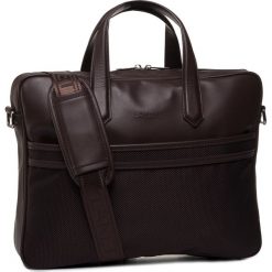 Torba na laptopa LANETTI - BMM-U-055-40-03 Brown. Pomarańczowe torby męskie skórzane Lanetti, bez wzorów, ze skóry ekologicznej. Za 139,99 zł.