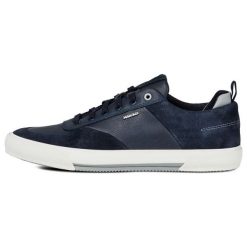 Geox Tenisówki Męskie Kaven 41 Ciemnoniebieskie. Szare trampki męskie marki Geox, bez wzorów, bez zapięcia. Za 429,00 zł.