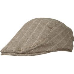 Letni Brązowy Męski Kaszkiet w Paski, Przewiewny, Wakacyjny -EM Men's Accessories CPAEMACSKASZKIET5108. Pomarańczowe czapki męskie Em men's accessories, w paski, wakacyjne. W wyprzedaży za 47,20 zł.
