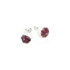 Earrings Druzy Agatu Malinowe. Czerwone kolczyki damskie Brazi druse jewelry, z mosiądzu, na sztyftcie. Za 170,00 zł.