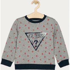 Guess Jeans - Bluza dziecięca 92-122 cm. Szare bluzy chłopięce Guess Jeans, z aplikacjami, z bawełny, bez rękawów, bez kaptura. W wyprzedaży za 129,90 zł.