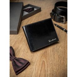 SKÓRZANY PORTFEL MĘSKI PIERRE ANDREUS SKÓRA RFID. Pomarańczowe portfele męskie PIERRE ANDREUS, bez wzorów, ze skóry. Za 119,00 zł.