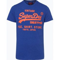 Superdry - T-shirt męski, niebieski. Niebieskie t-shirty męskie z nadrukiem Superdry, m. Za 149,95 zł.