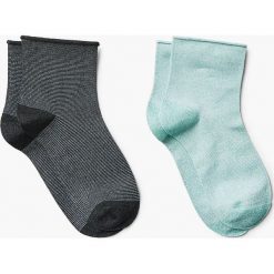 Mango - Skarpetki Stripe (2-pak). Szare skarpetki damskie marki Mango, z elastanu. Za 35,90 zł.