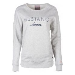 Mustang Bluza Damska Fancy L Szary. Szare bluzy damskie marki Mustang, l, z napisami, bez rękawów, bez kaptura. W wyprzedaży za 163,00 zł.